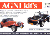 Publicidade de 1988 mostrando o buggy e a réplica MG da paulista Agni.