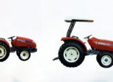 4100 (com 15 cv) e 4240 (36,5 cv) - o menor e o maior dos quatro modelos da linha 4000.
