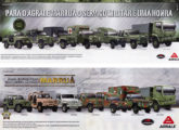 A linha de versões militarizadas Marruá em publicidades de 2014 (no alto) e 2017. 