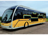 Um dos 60 ônibus elétricos Agrale MT 17.0 LEe com carroceria TodoBus fornecidos em 2025 para o sistema de transporte urbano de Buenos Aires; os veículos foram produzidos na Argentina.