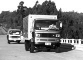 Caminhões leves TX 1600 e 1200 (ao fundo) (fonte: Jorge A. Ferreira Jr.).
