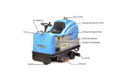 Principais componentes e acessórios da aspiradora-lavadora elétrica autopropulsada Artlav AL200.