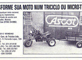 Publicidade na revista Globo Rural, explorando o potencial agrícola do triciclo.