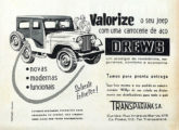 Mal foi nacionalizado o Jeep Willys, a oficina paranaense para ele projetou uma capota metálica; a propaganda é de março de 1956.