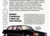 Limusine Opala Presidencial, construída por Avallone em !988.