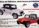 O Laio e o primeiro buggy Baby em propaganda de meados da década de 80 (fonte: Claudio Farias).