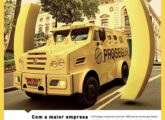 Blindado Blinfort ilustrando publicidade de novembro de 2013 da transportadora de valores Prosegur.