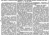 Matéria de jornal de setembro de 1951 anunciando a chegada ao mercado dos chassi alemães Büssing; a carroceria metálica, "com mais de 80% de matéria prima nacional", foi fornecida pela Brasinca (fonte: Jorge A. Ferreira Jr.).