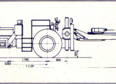 Jumbo hidráulico articulado Outokumpu OK-J4000 (também apresentado sobre esteiras ou trilhos).