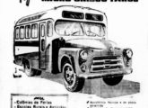 Incomum propaganda de chassis Fargo para ônibus, de outubro de 1956; a ilustração mostra um veículo equipado com carroceria tipicamente gaúcha.