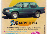 Chevrolet S10 com cabine-dupla Brazcar em propaganda de 1995.