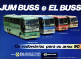Publicidade de novembro de 1989 para o lançamento da marca Busscar e de seus primeiros rodoviários.