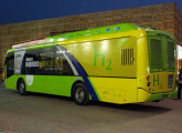Segundo protótipo de ônibus a célula de combustível a hidrogênio desenvolvido pela Coppe/UFRJ a partir de 2004; apresentado em 2012, trazia plataforma HVR e carroceria Urbanuss Pluss (foto: J. C. Barboza).