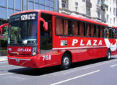 Busscar InterBuss em chassi Volvo servindo à ligação expressa entre as cidades argentinas de Buenos Aires e La Plata (fonte: portalinterbuss).