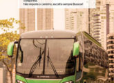 Um Vissta Buss 340 ilustra esta publicidade Busscar de dezembro de 2029.