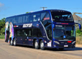 Vissta Buss DD em chassi Volvo B450R da paranaense Eucatur, em 2021 atendendo à ligação entre Porto Velho (RO) e Humaitá (AM) (foto: Marcos C. Filho).