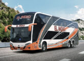 DD em chassi Volvo B450R 6x2 exportado em fevereiro de 2024 para a empresa argentina El Indio.