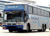 Jum Buss 360 em chassi Volvo B10M da empresa Golf Turismo, de Curitiba (PR), fotografado em Santos (SP) em março de 2012 (foto: Diogo Amorim / onibusbrasil).