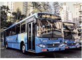 Parte da frota de ônibus Volvo com carroceria Urbanuss da Viação Rápido d'Oeste, de Ribeirão Preto (SP) (fonte: Ivonaldo Holanda de Almeida / FETPESP). 
