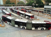 Um biarticulado Millenium/Volvo chegando ao Terminal Bandeira, na região central de São Paulo (SP) (foto: Weslley Kelvin Batista / onibusbrasil).