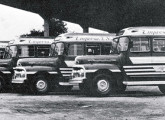 Frota de pequenos lotações com carroceria Caio da empresa N. S. de Aparecida, também sobre chassis Ford 51-52 (fonte: site onibusnostalgia).