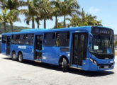 Apache Vip em chassi Volvo B270F de três eixos em teste pela Biguaçu Transportes Coletivos, de Florianópolis (SC) (foto: Guilherme Fernandes Grinko / onibusbrasil).