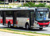 Pertencente à empresa paulistana Pêssego Transportes, este Apache Vip IV trazia chassi Agrale MA 17.0 (foto: Renan Bomfim Deodato / onibusbrasil).