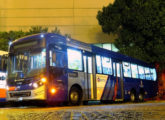 Carroceria Millennium BRT Alimentador sobre chassi Volvo B270F de 15 m e três eixos, exposto na feira Transpúblico 2017 (foto: Caio Takeda / onibusbrasil).