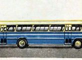 Urbano Caio ilustrando publicidade Scania de meados de 1960.