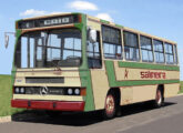 Amélia de segunda geração com mecânica Mercedes-Benz OF nas cores da Viação Salineira, de Cabo Frio (RJ) (fotomontagem: classicalbuses).