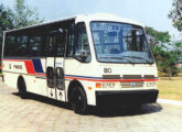 Carolina V em chassi Mercedes-Benz LO-812 produzido para a Friburgo Auto Ônibus, de Nova Friburgo (RJ), ilustrando material publicitário da Caio.