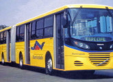 Biarticulado Volvo com carroceria Millennium.