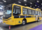 Foz Super foi a carroceria utilizada pelos dois ônibus escolares elétricos lançados em 2024 pela Eletra; na foto o modelo para 52 passageiros sobre chassi Mercedes-Benz.