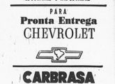 Pequeno anúncio de jornal de 1962 divulgando novas aplicações para os ônibus Chevrolet/Carbrasa.