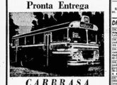 O mesmo ônibus em anúncio de  jornal de dezembro de 1963.