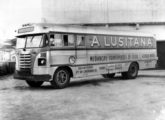 Carroceria mista sobre chassi FNM preparada em meados da década de 50 para a empresa de mudanças "A Lusitana" (fonte: Jorge A. Ferreira Jr.).