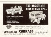 Capotas de aço para jipes DKW e Willys nesta publicidade de abril de 1959.