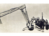 Retroescavadeira Case 580, a partir de 1973 opcionalmente equipada com braço de longo alcance Extenda-hoe, ampliando em ⅓ o alcance da pá.