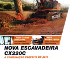 Publicidade de junho de 2015 para o lançamento da nova escavadeira.