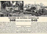 Propaganda do início da década de 70 anunciando o trator D4D ao lado do importado D6B, que teria a geração seguinte D6C nacionalizada já em 1972 (fonte: João Luiz Knihs).