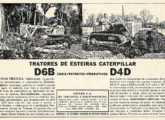 Propaganda do início da década de 70 anunciando o trator D4D ao lado do importado D6B, que teria a geração seguinte D6C nacionalizada já em 1972 (fonte: João Luiz Knihs).