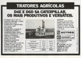 Anúncio do final de 1985 mostrando os dois modelos Cat voltados para a agricultura (fonte: João Luiz Knihs).