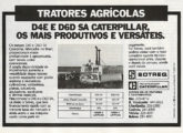 Anúncio do final de 1985 mostrando os dois modelos Cat voltados para a agricultura (fonte: João Luiz Knihs).