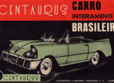 Prospecto de divulgação do segundo modelo Centaurus, distribuído no II Salão do Automóvel.