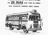 A mesma carroceria, em anúncio pioneiro de 1957.