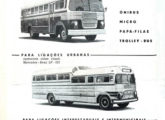 Carrocerias urbana e rodoviária ilustrando publicidade Cermava de 1957.