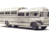 Original rodoviário com carroceria em dois níveis sobre chassi FNM; o modelo é de 1957.