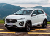 Chery Tiggo 3x Turbo Pro: a versão distinguia-se da Plus pela grade, rodas e aplique decorativo na coluna C.