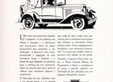 Propaganda Chevrolet de abril de 1930 ressaltando o maior entre-eixos do modelo de seis cilindros.