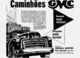 Caminhão GMC em peça publicitária de abril de 1952.